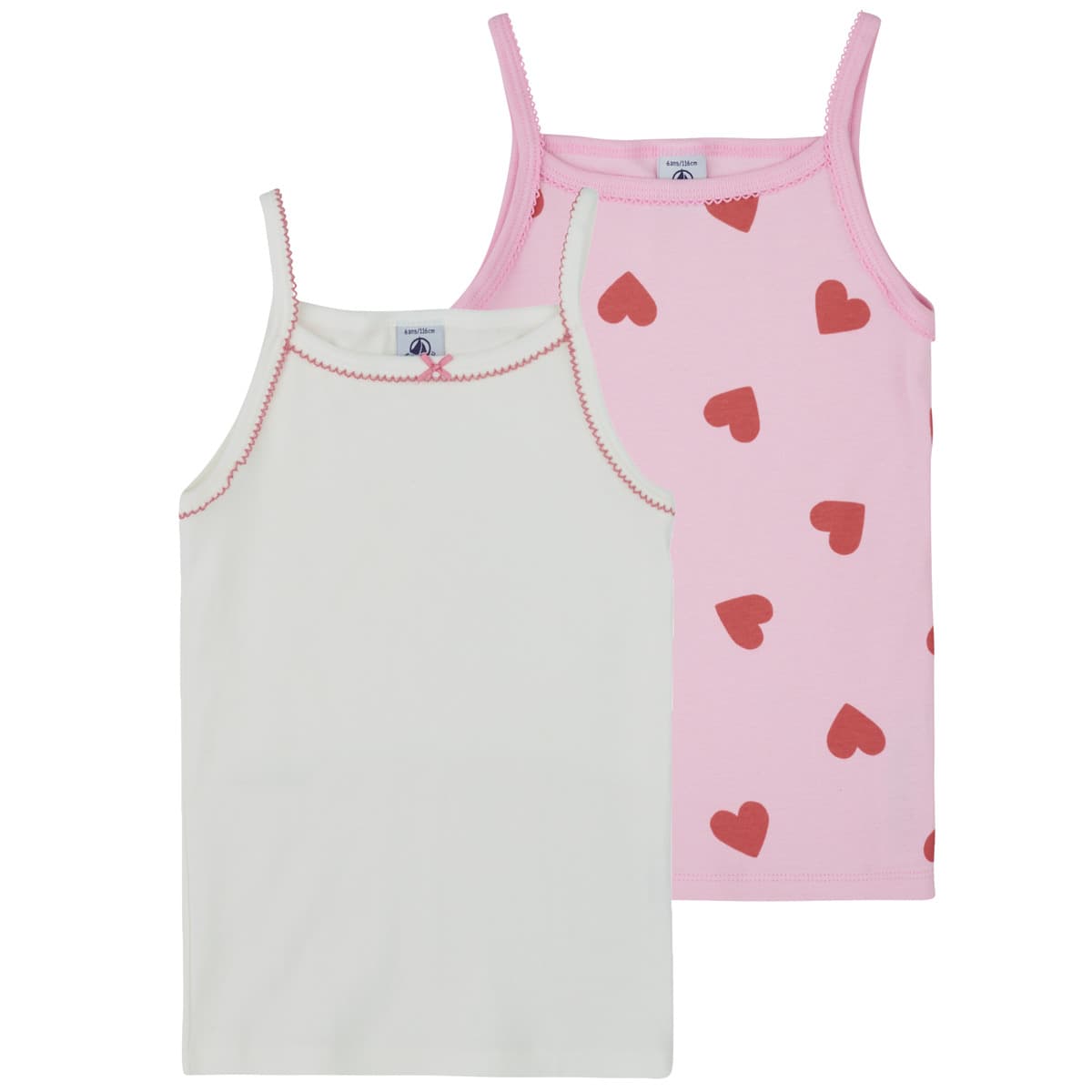 Αμάνικα/T-shirts χωρίς μανίκια Petit Bateau 2 CHEMISES BRETELLES