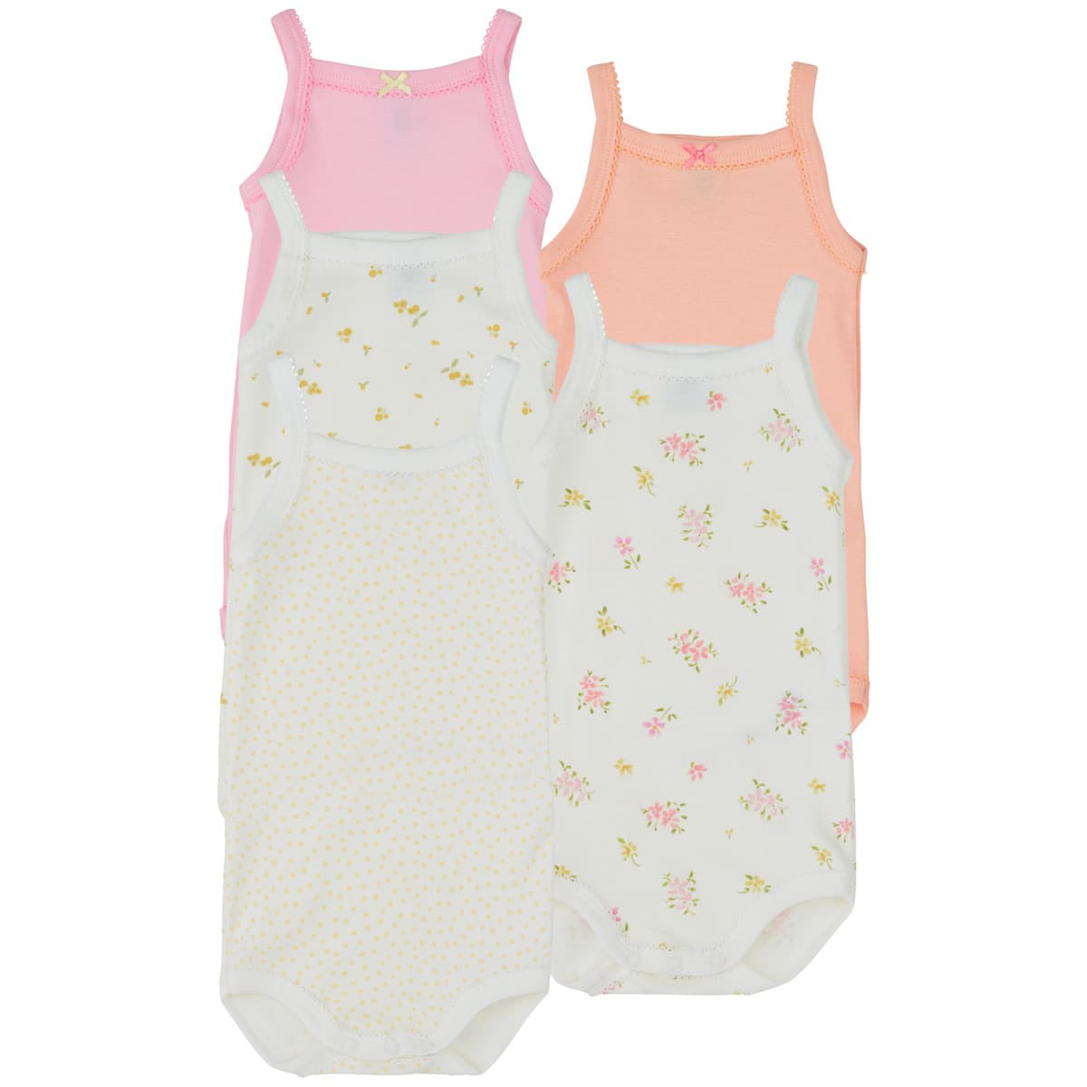 Παιδικά κορμάκια Petit Bateau 5 BODIES A BRETELLES