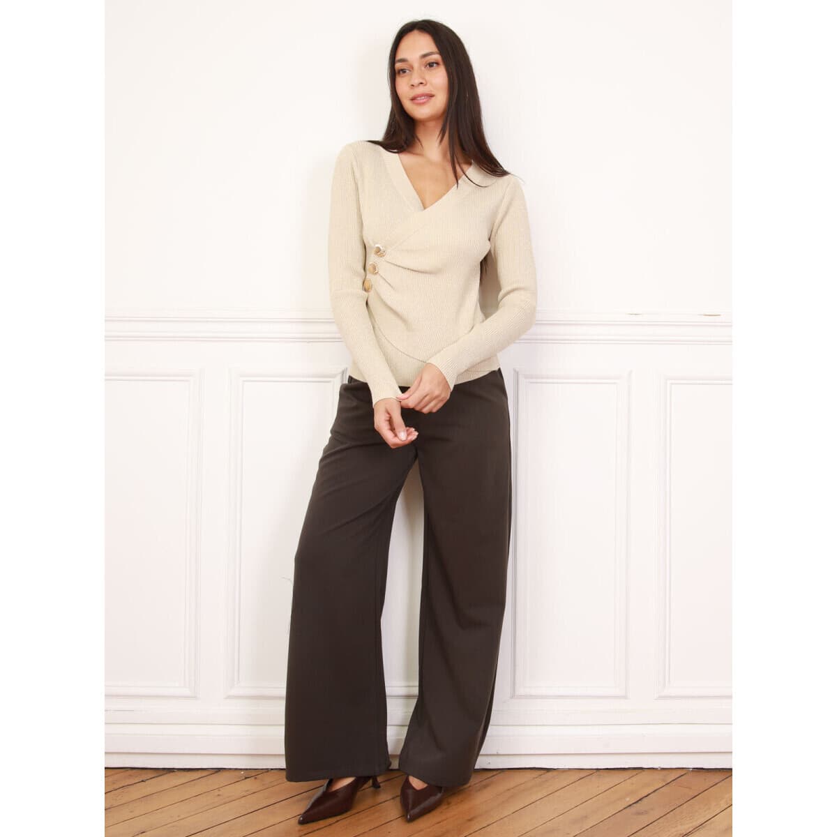 Women's Sweaters La Modeuse Beige