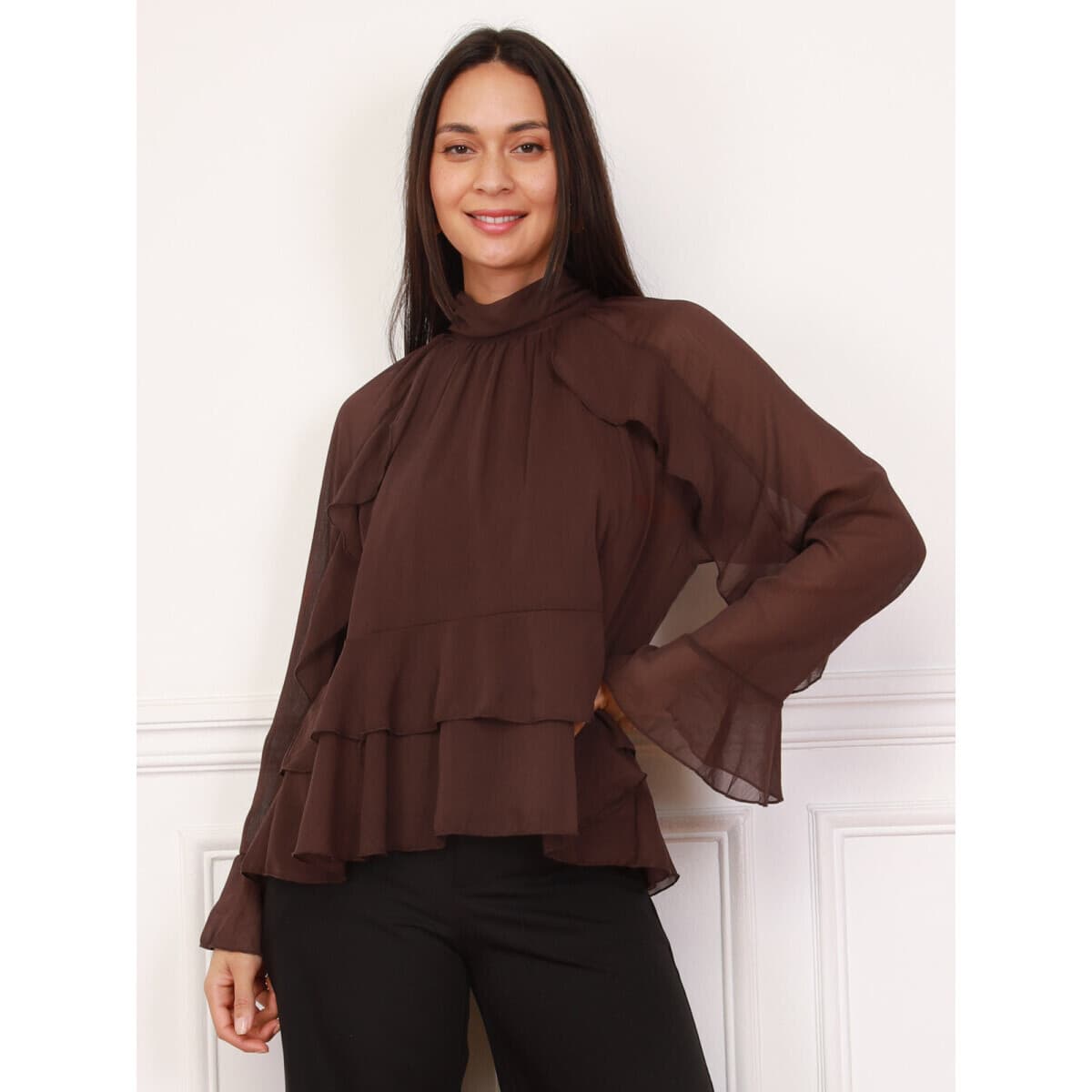 Women's T-Shirts La Modeuse Brown