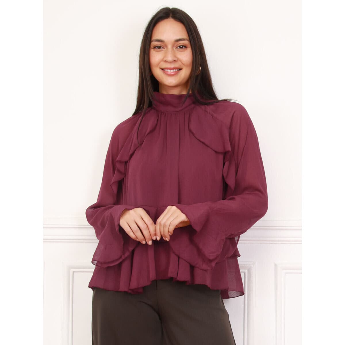 Women's T-Shirts La Modeuse Bordeaux