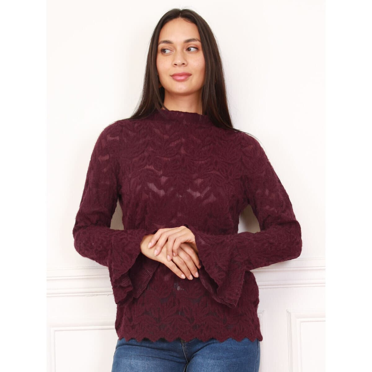 Women's T-Shirts La Modeuse Bordeaux