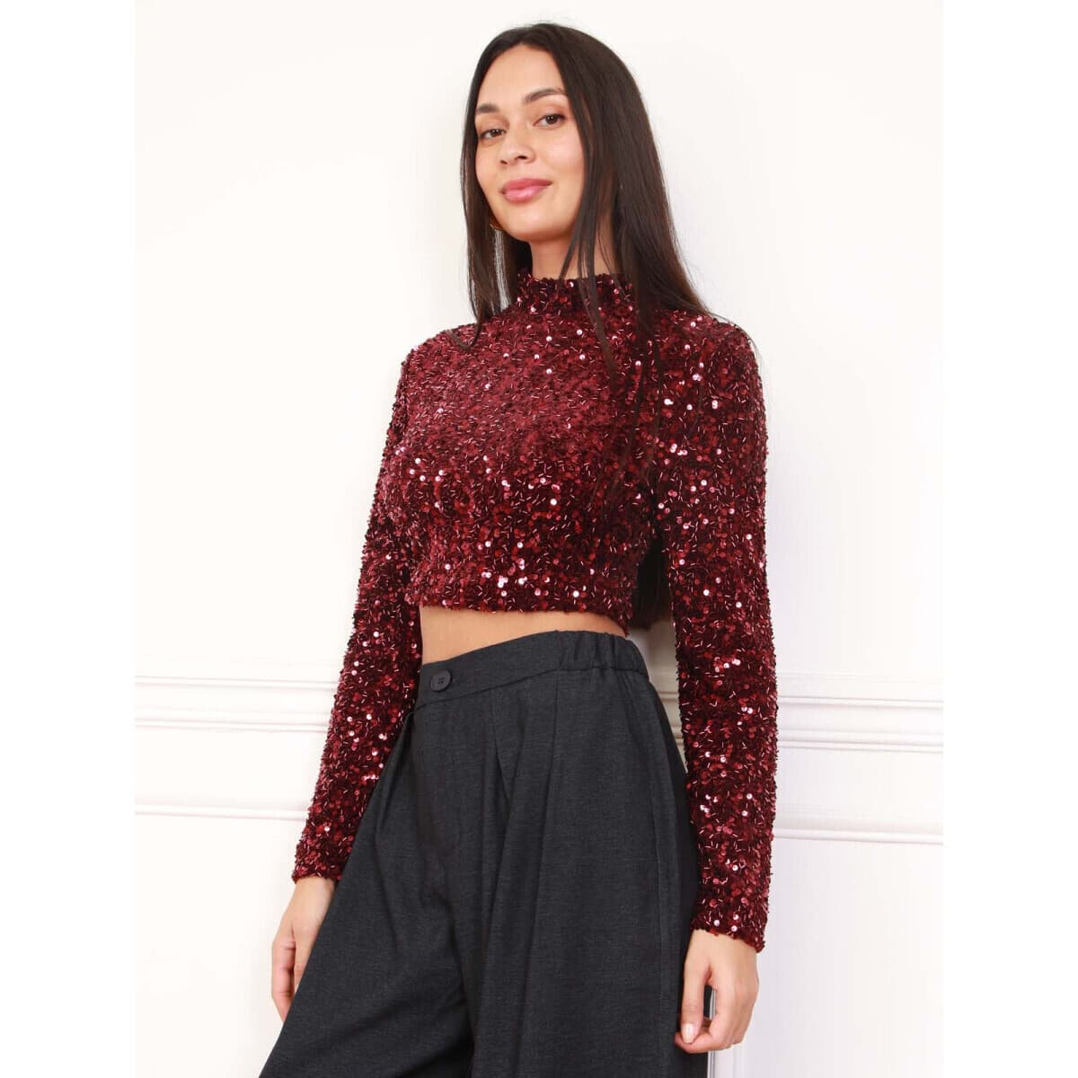 Women's T-Shirts La Modeuse Bordeaux