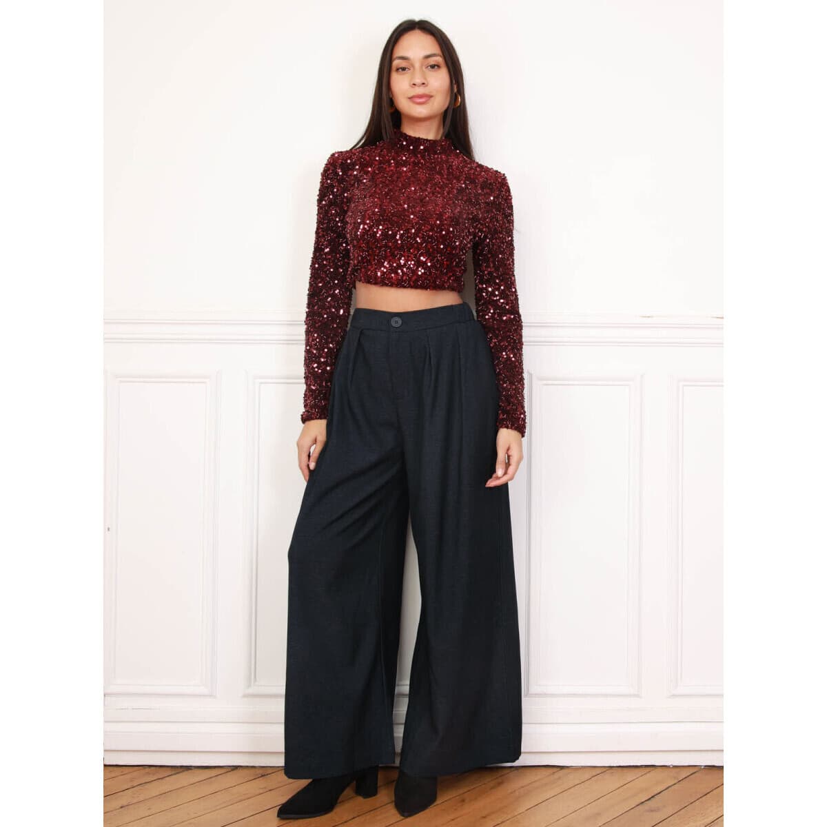 Women's T-Shirts La Modeuse Bordeaux