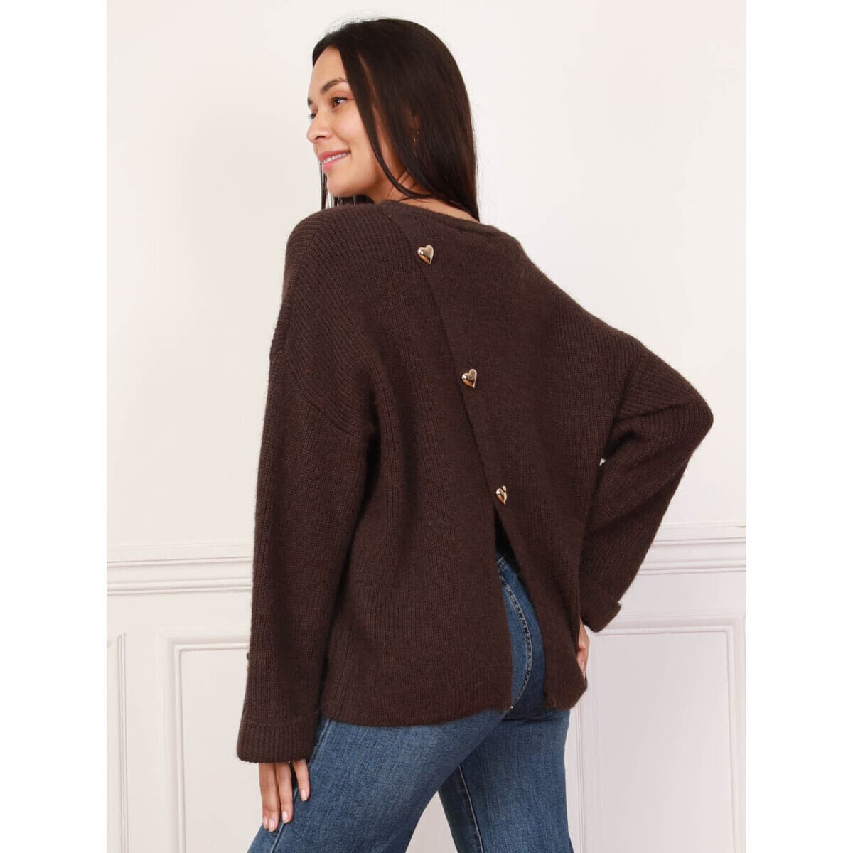 Women's Sweaters La Modeuse Brown