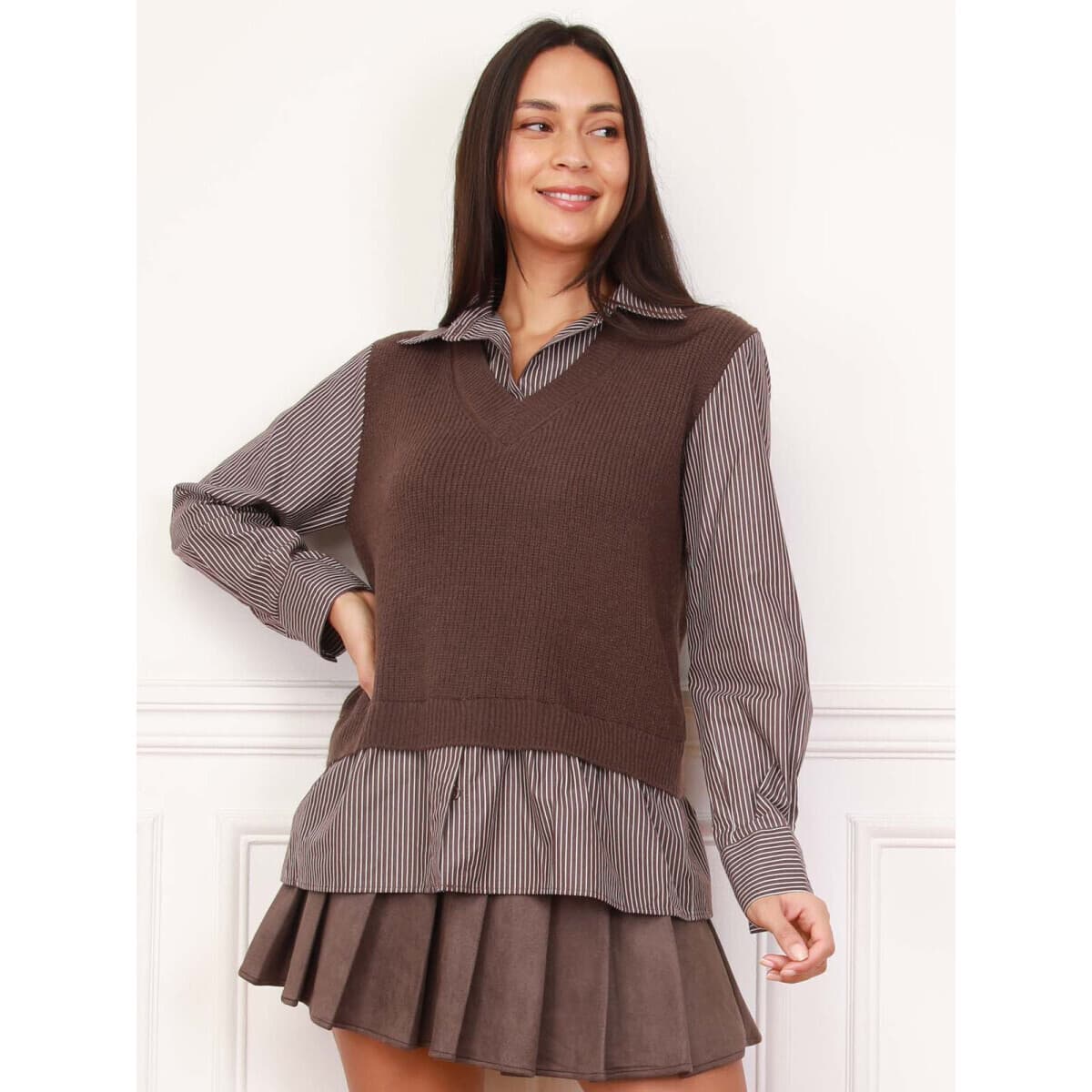 Women's Dresses La Modeuse Brown