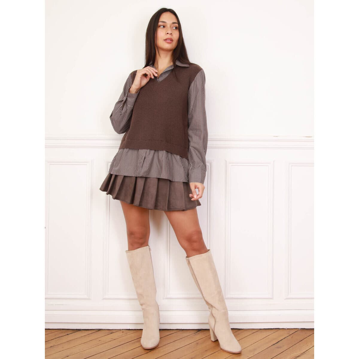 Women's Dresses La Modeuse Brown