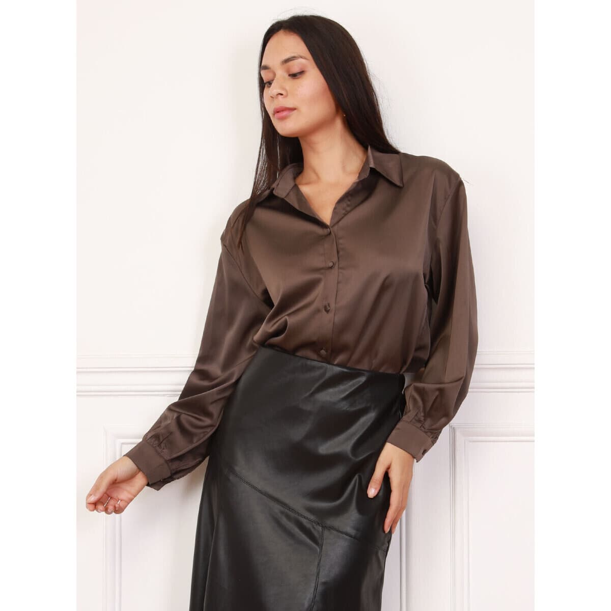 Women's Shirts La Modeuse Brown