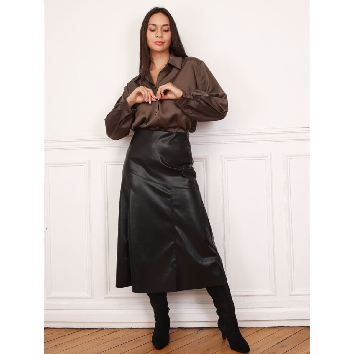 Women's Shirts La Modeuse Brown