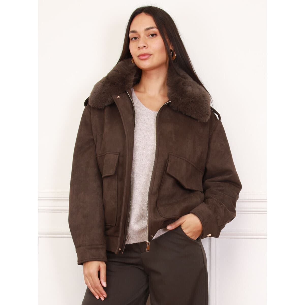 Women's Blazers La Modeuse Brown