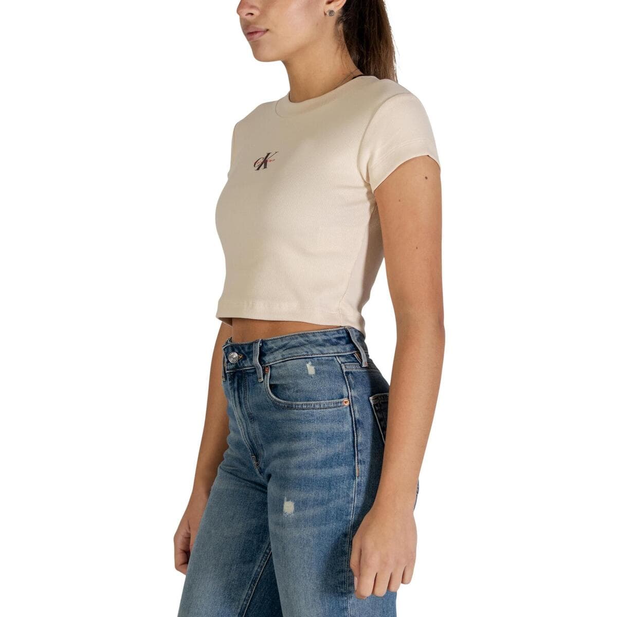 Women's T-Shirts Calvin Klein Beige