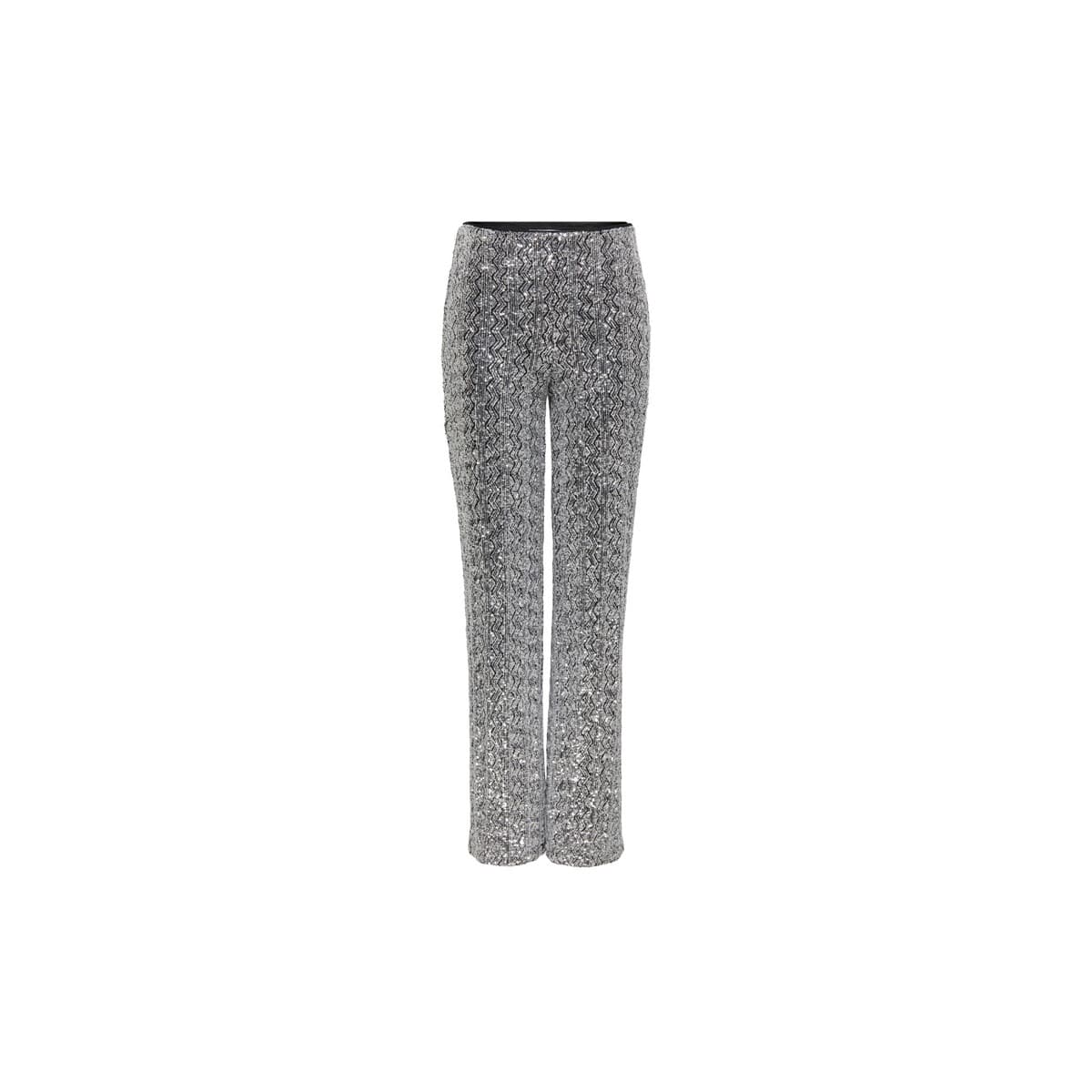 Καλσόν Only ONLFLAVY SEQUIN HIGH WAIST STRAIGHT FIT L.32 PANTS WOMEN