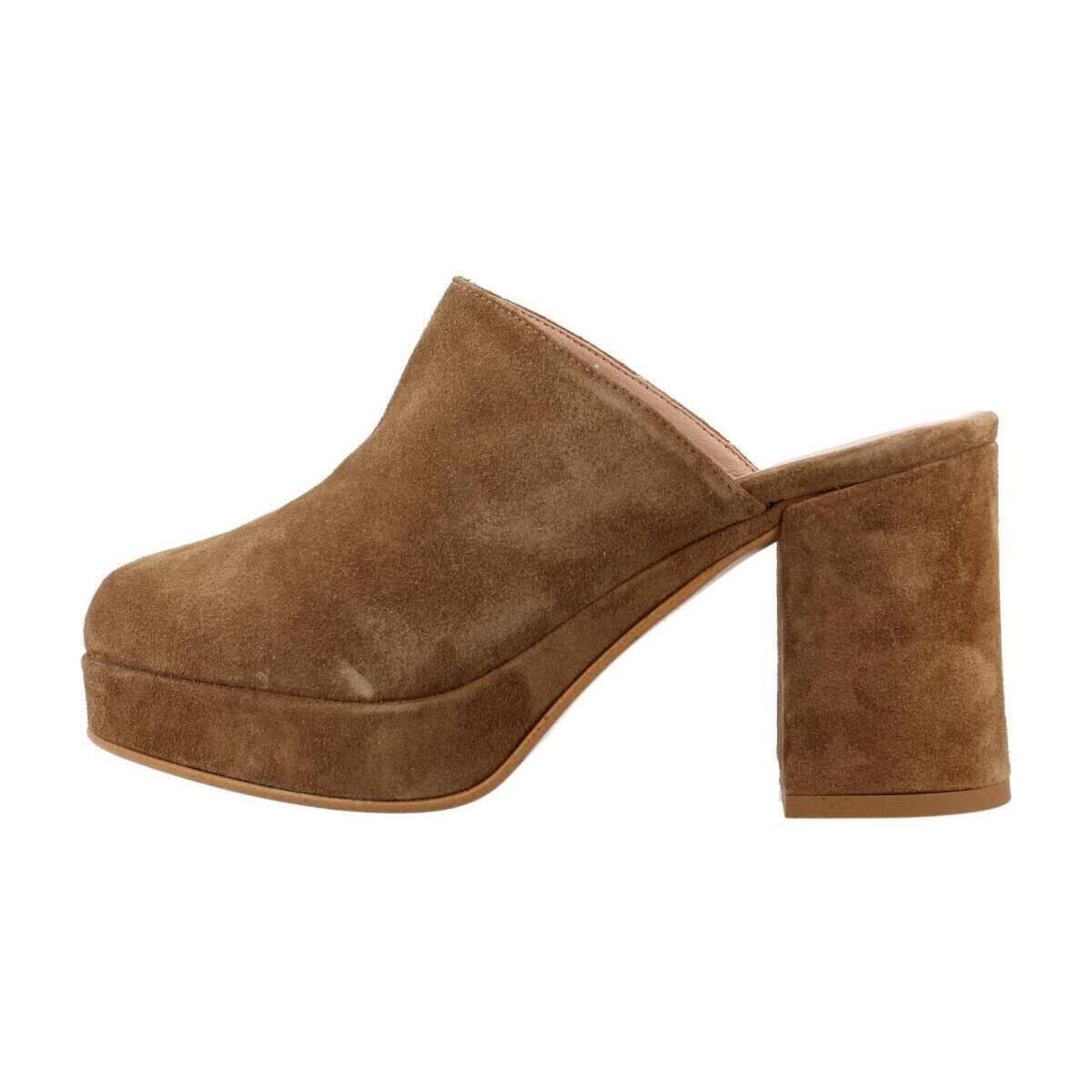 Women's Mules Yellow Brown