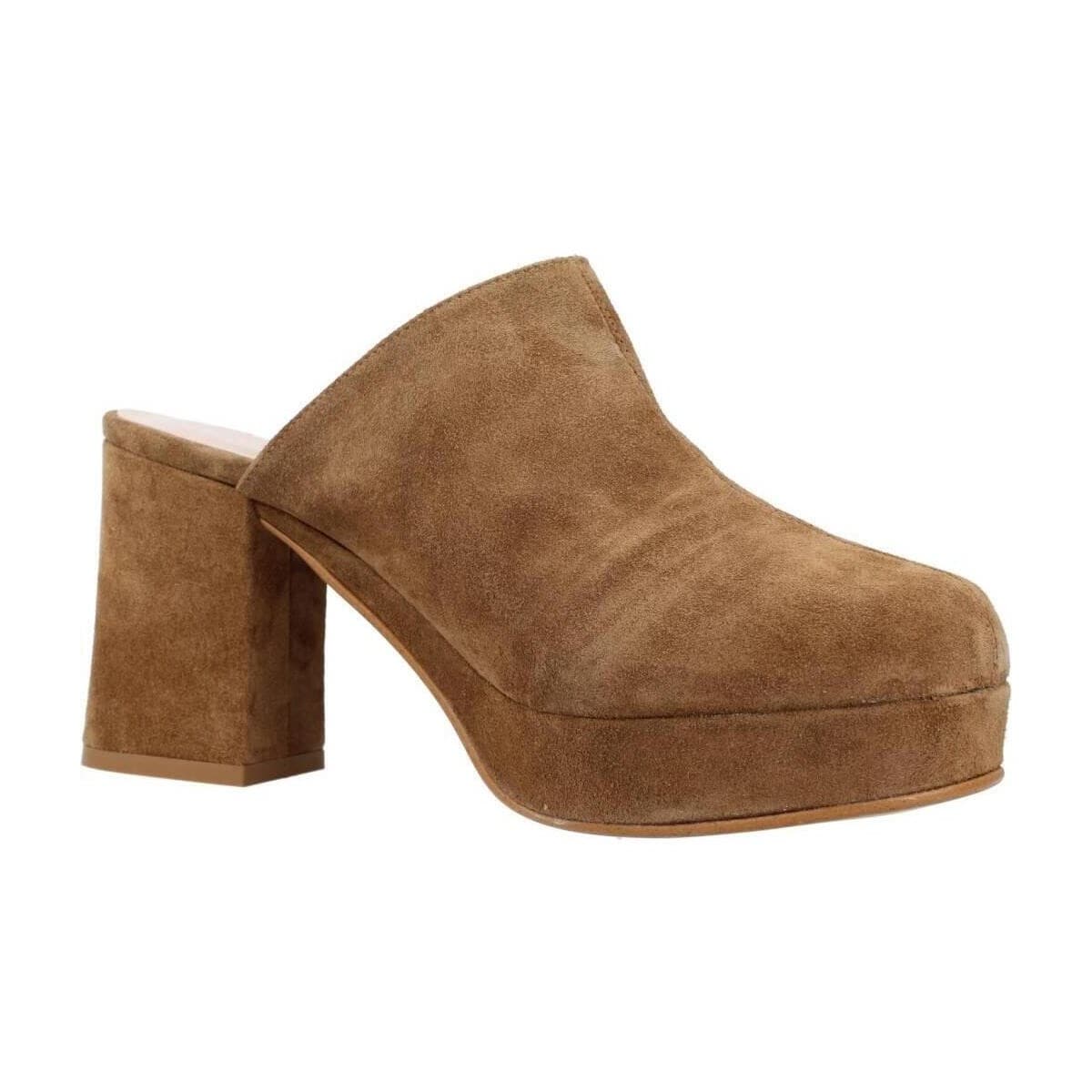 Women's Mules Yellow Brown