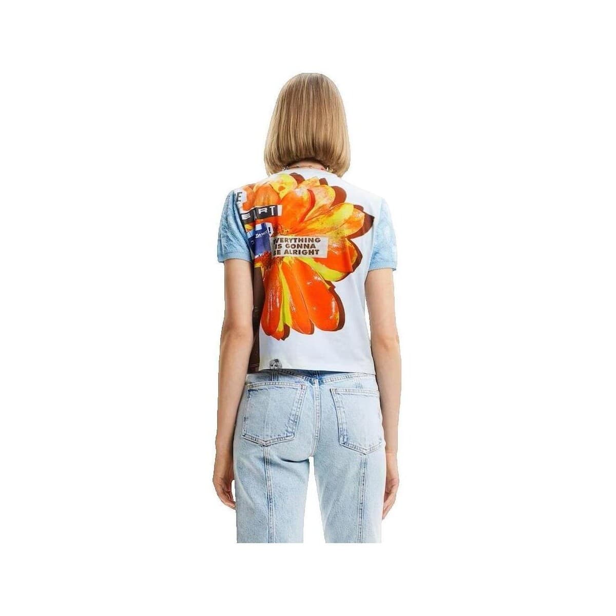 Women's T-Shirts Desigual Blue