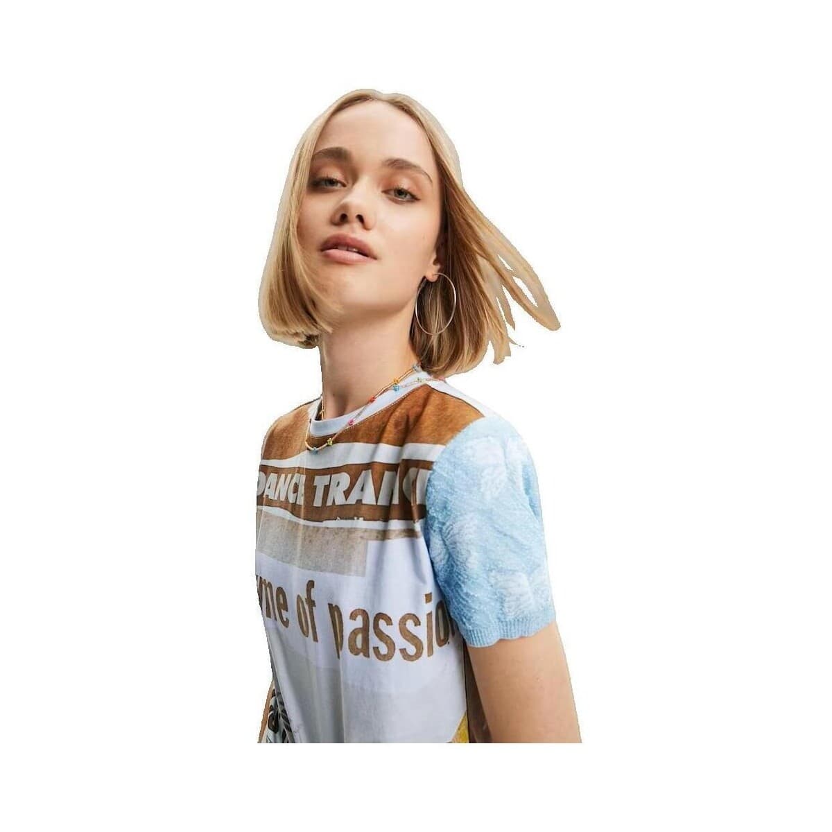 Women's T-Shirts Desigual Blue