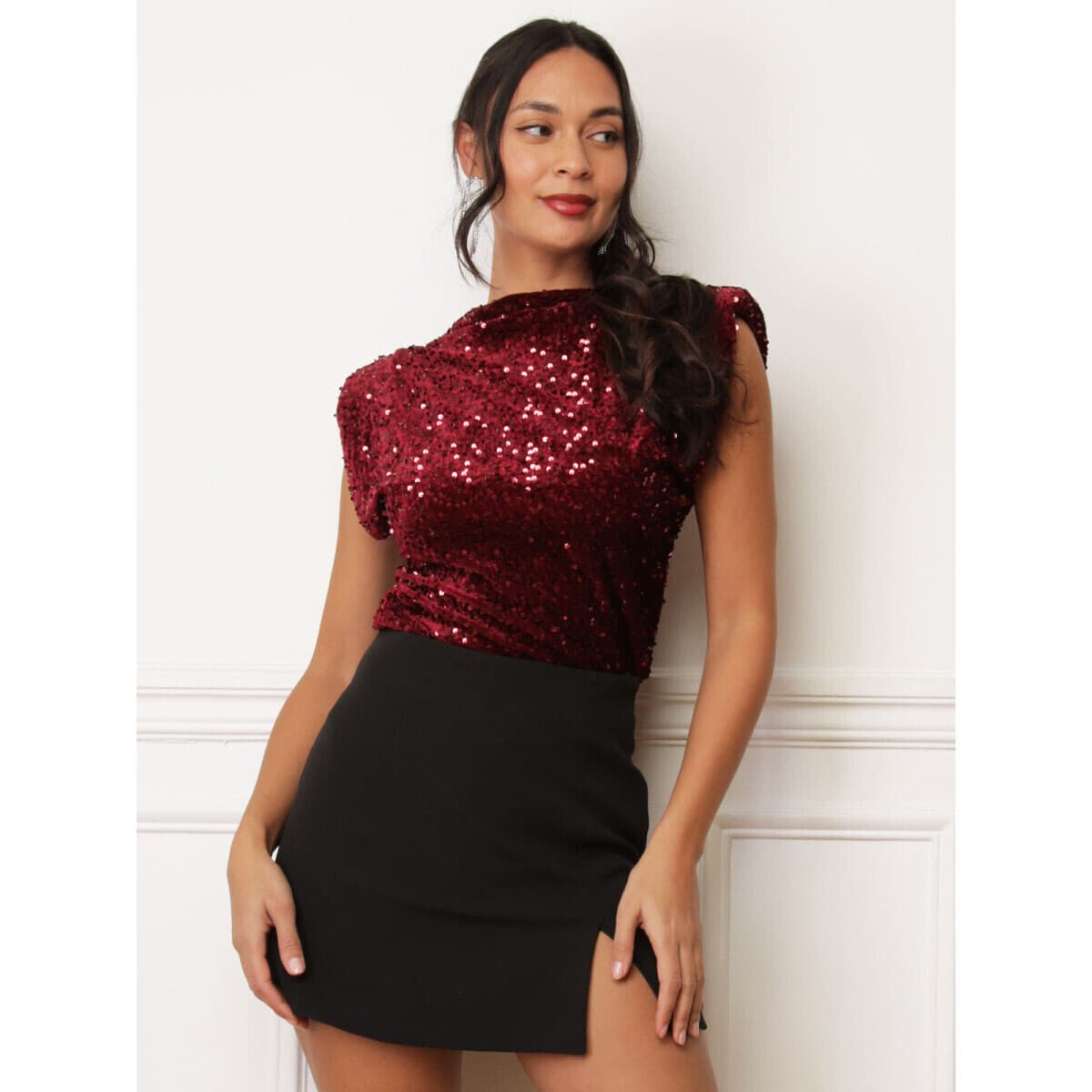 Women's T-Shirts La Modeuse Bordeaux