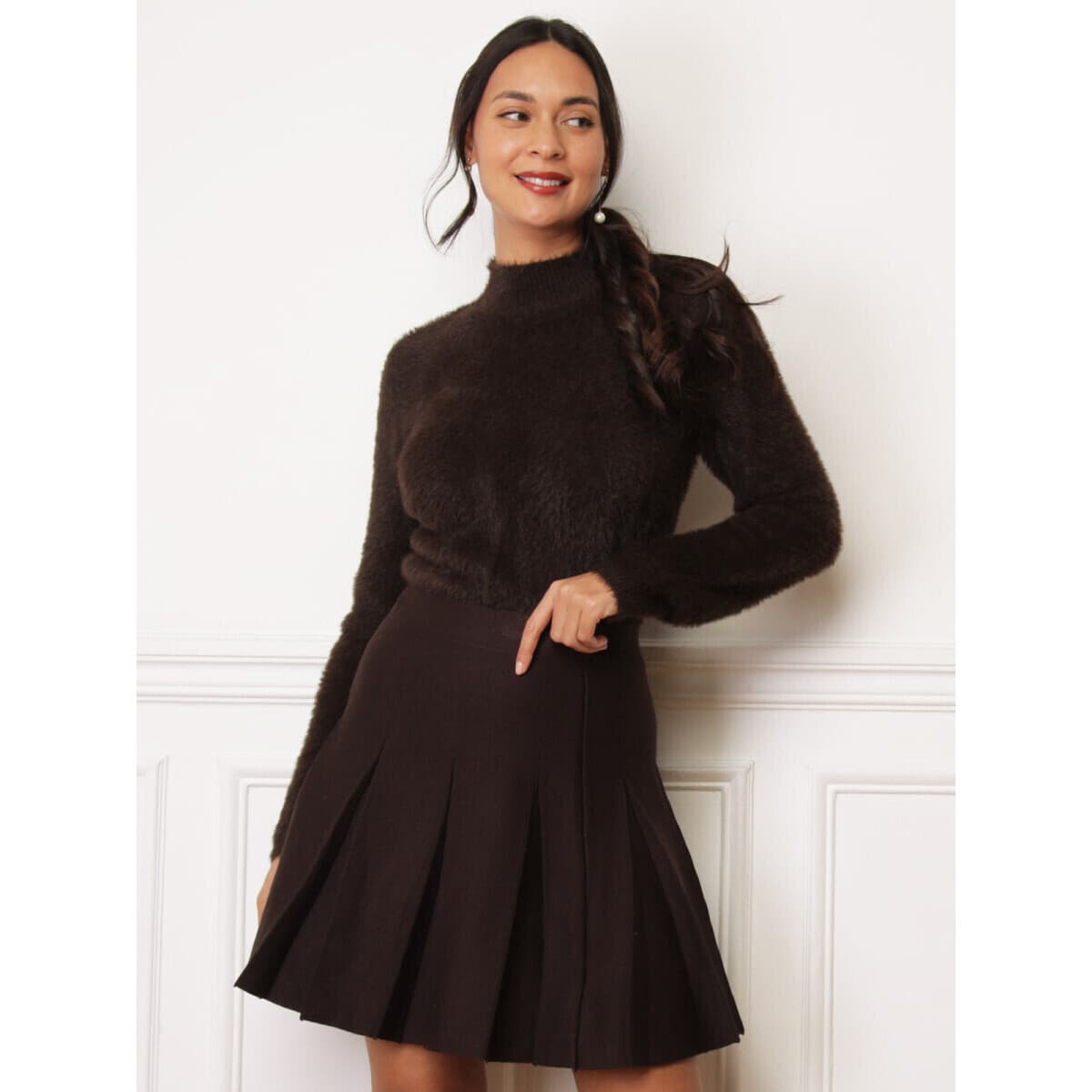 Women's Sweaters La Modeuse Brown