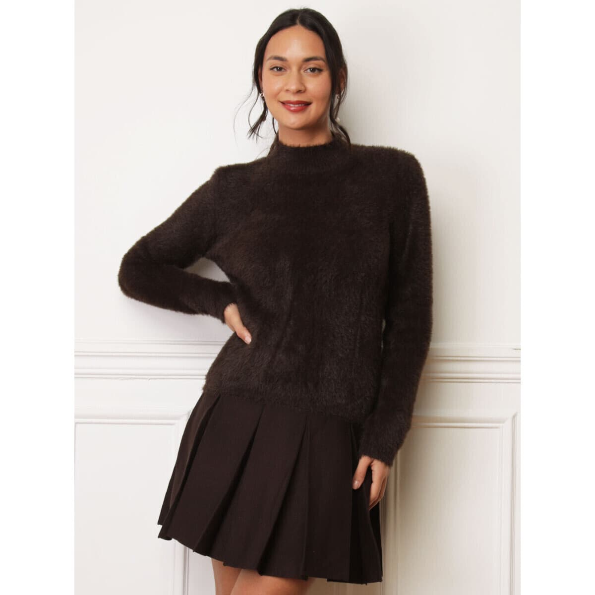 Women's Sweaters La Modeuse Brown
