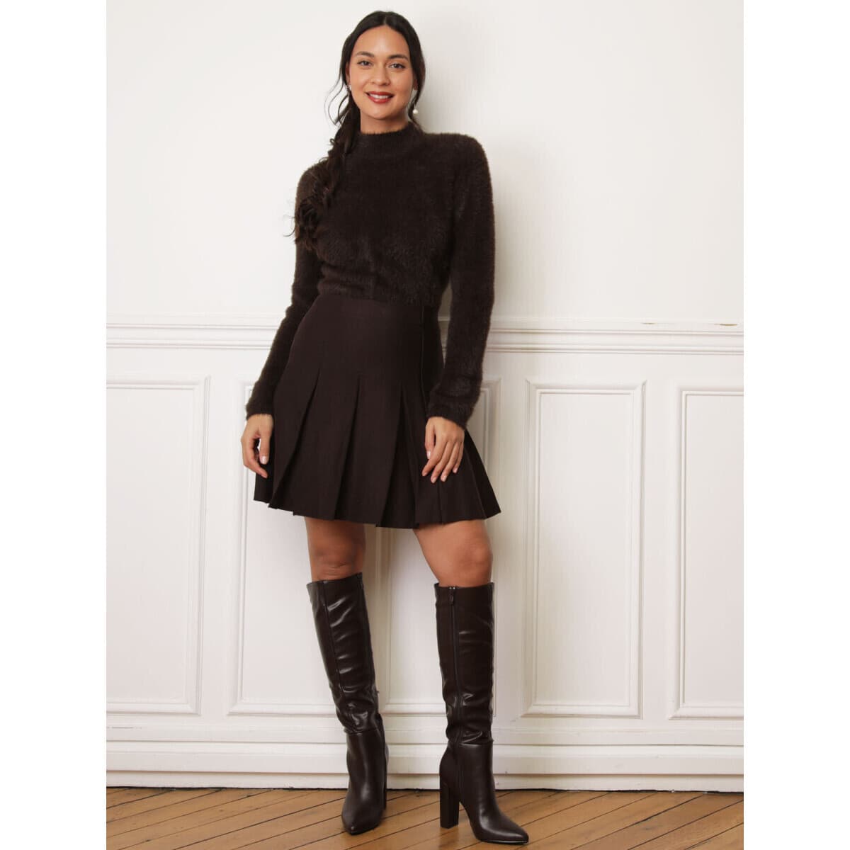 Women's Sweaters La Modeuse Brown