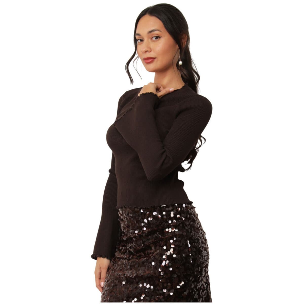 Women's T-Shirts La Modeuse Brown