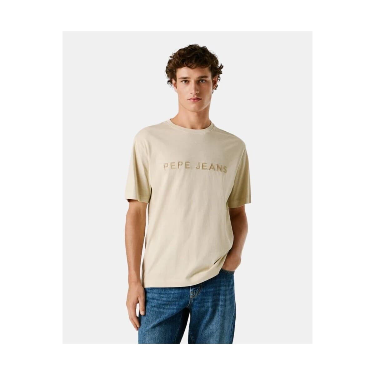 Men's T-Shirts Pepe Jeans Beige