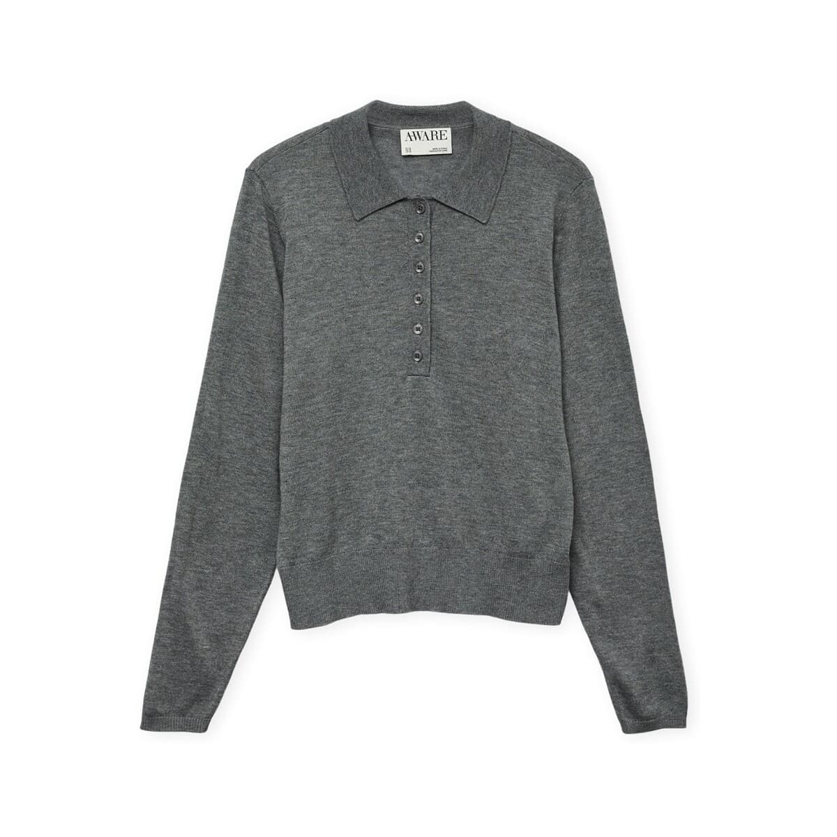 Women's Polo Shirts Aware Gray