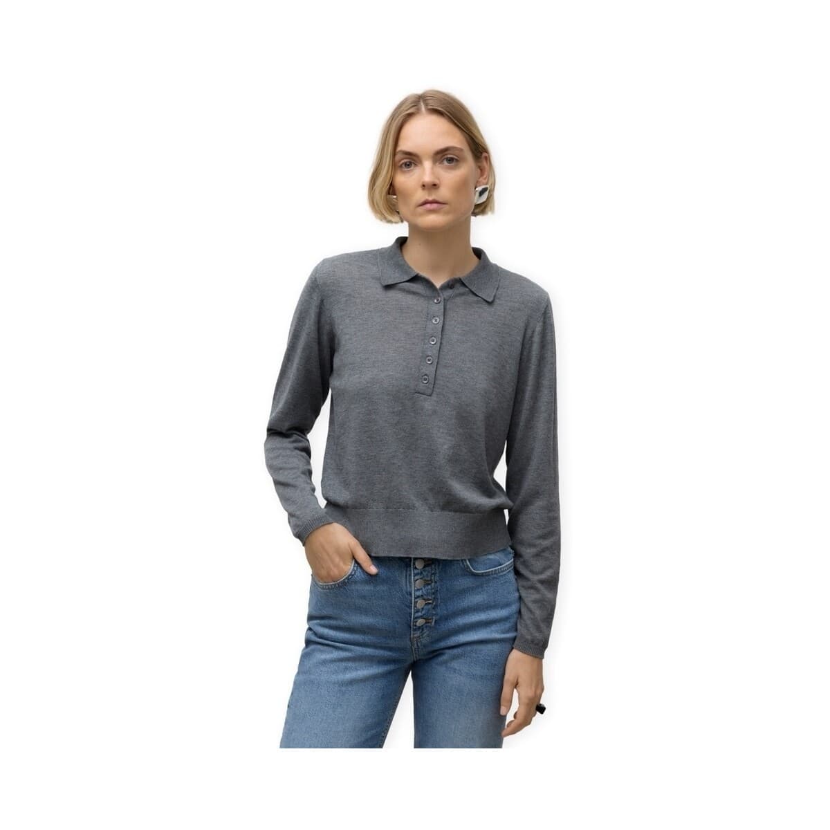 Women's Polo Shirts Aware Gray