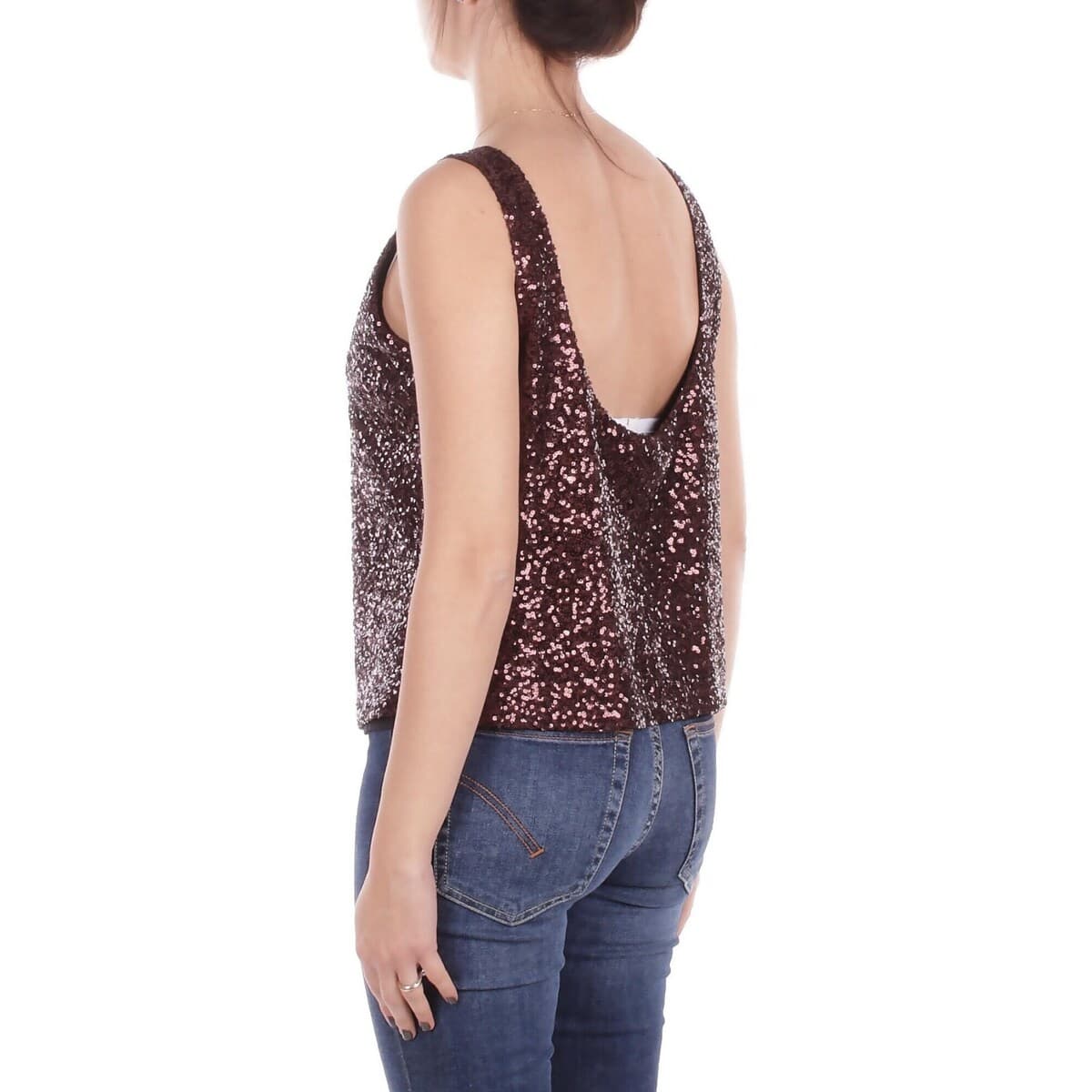 Women's Sleeveless Tops Manila Grace Brown