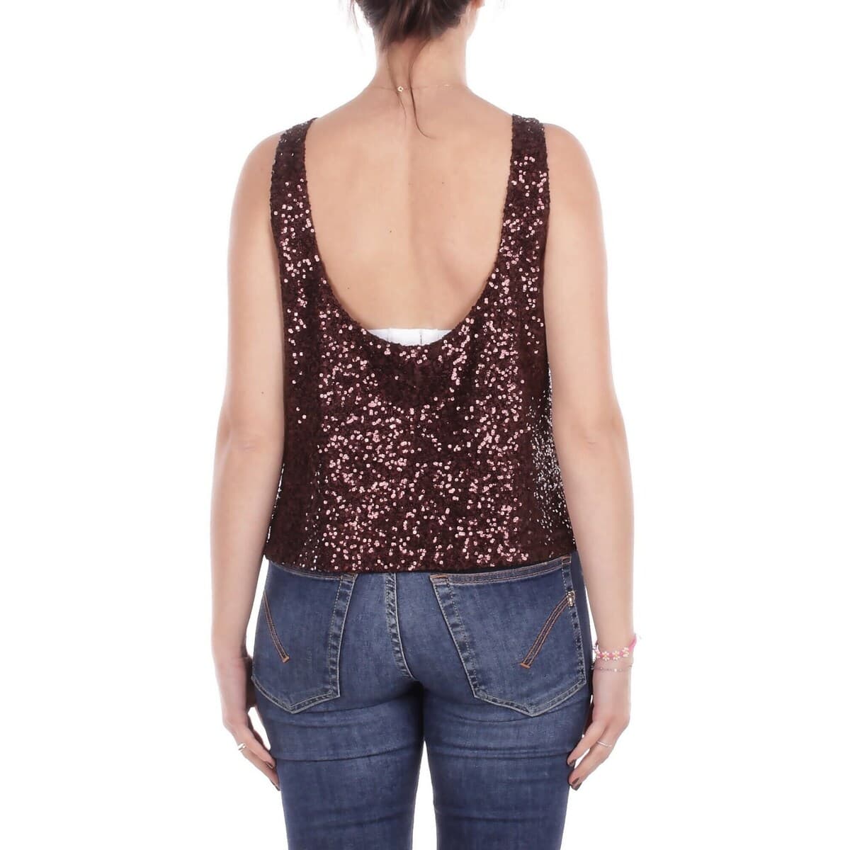 Women's Sleeveless Tops Manila Grace Brown