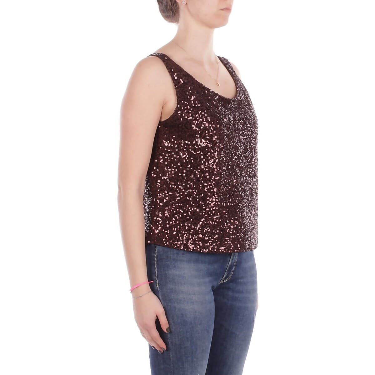 Women's Sleeveless Tops Manila Grace Brown
