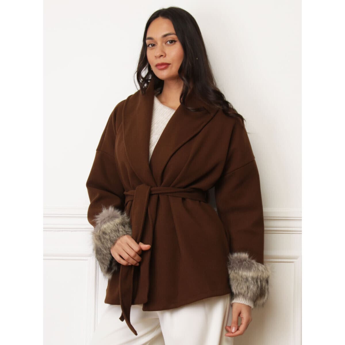 Women's Coats La Modeuse Brown