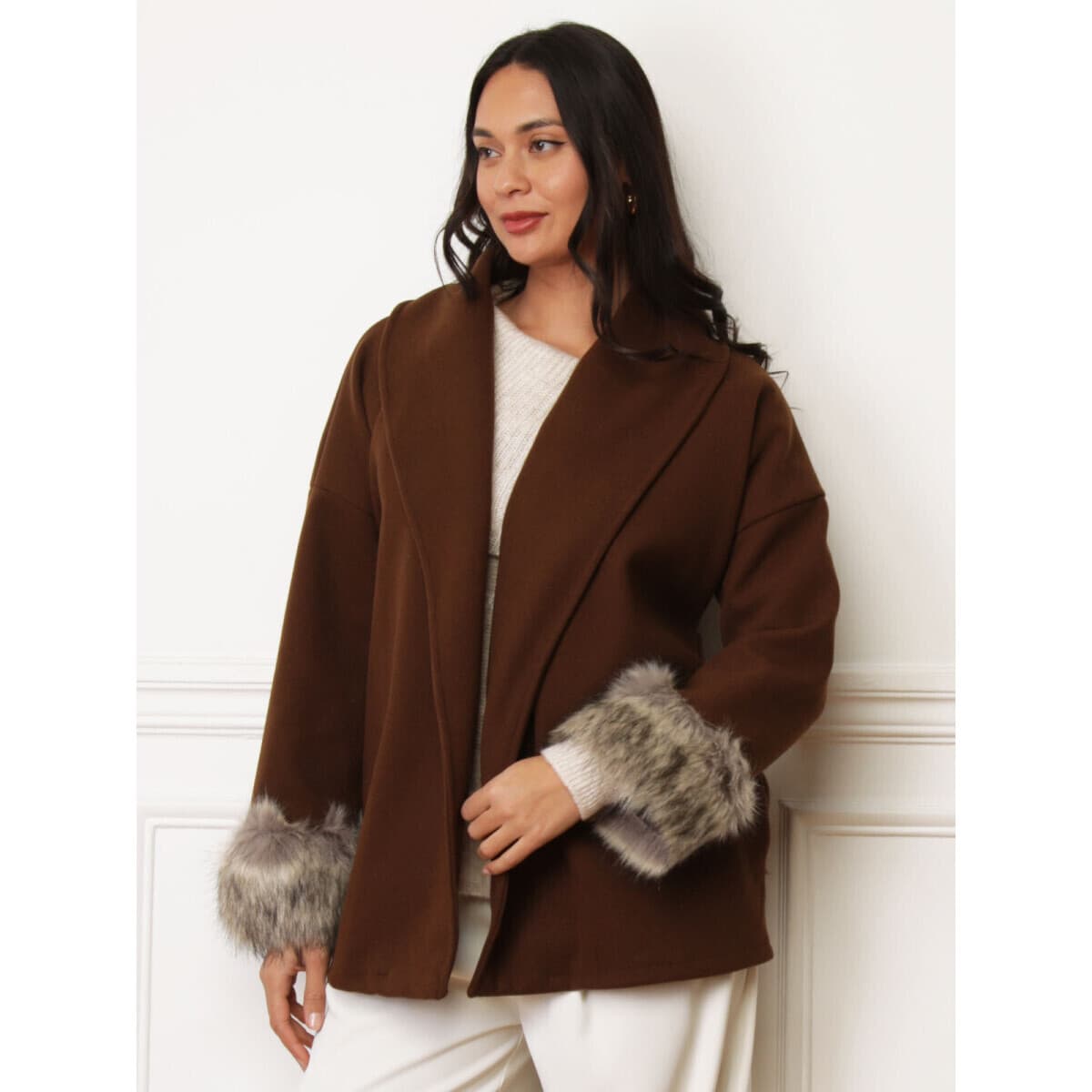 Women's Coats La Modeuse Brown