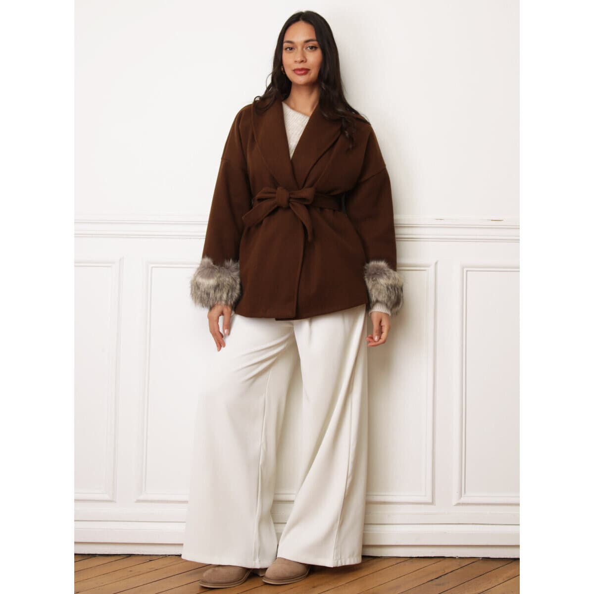 Women's Coats La Modeuse Brown