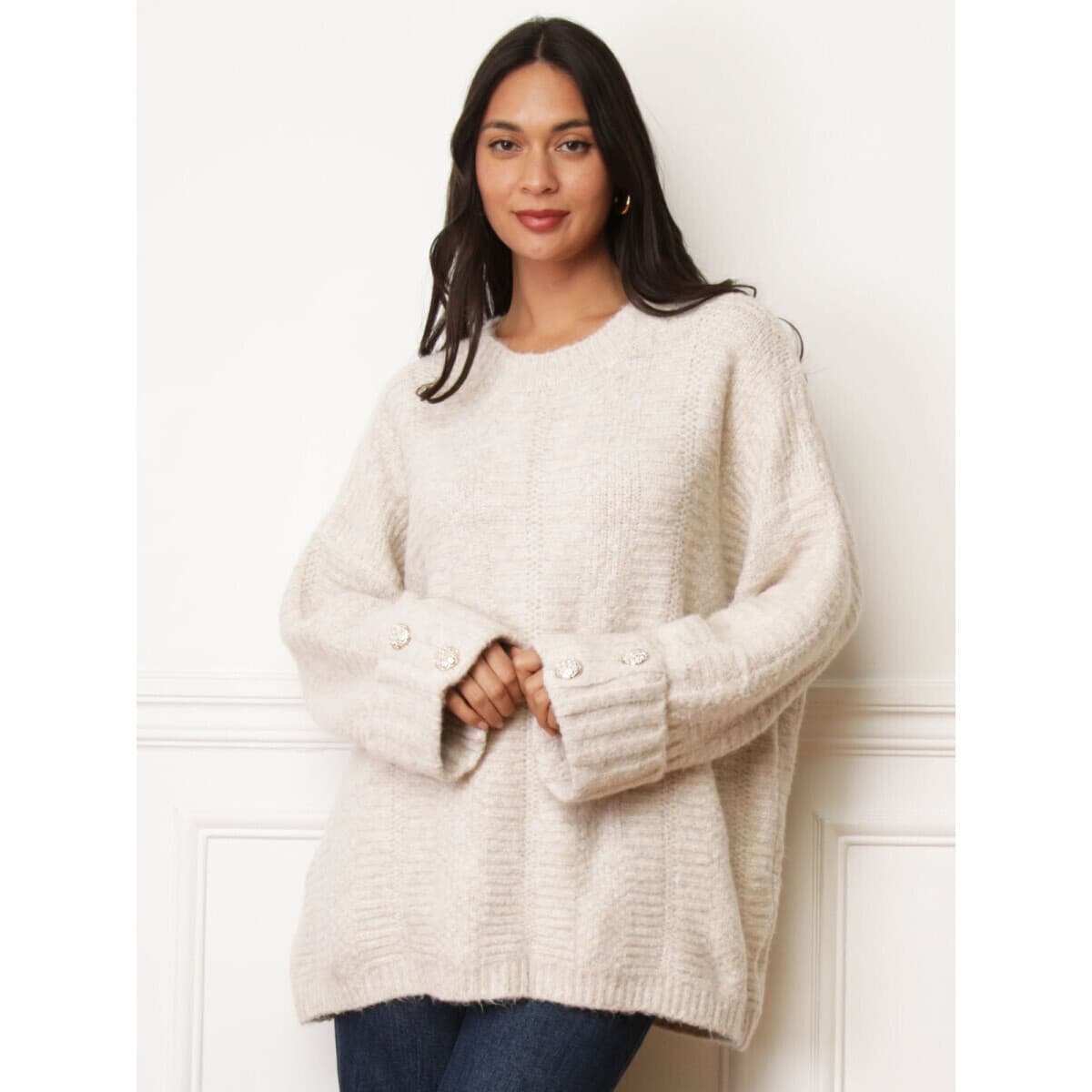 Women's Sweaters La Modeuse Beige