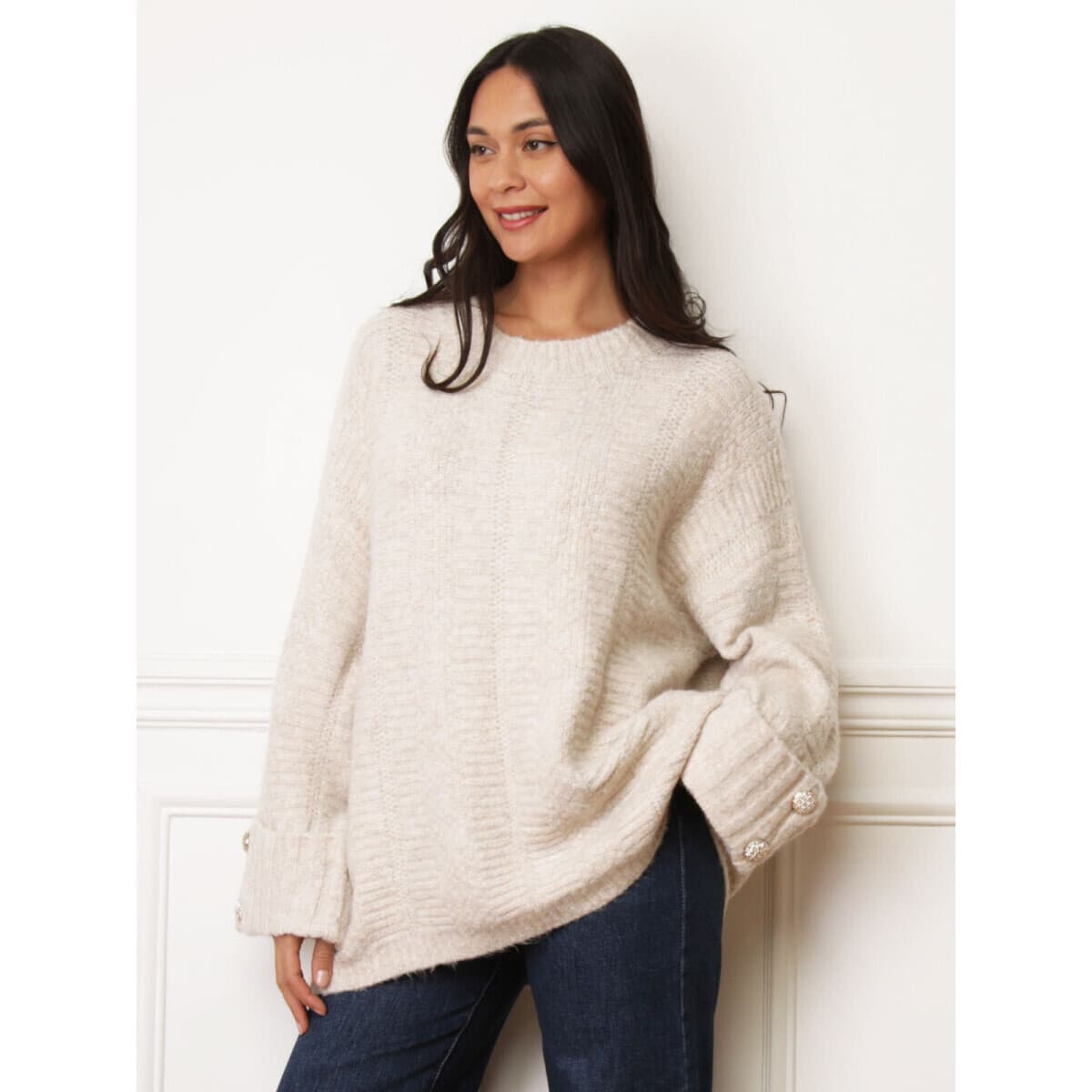 Women's Sweaters La Modeuse Beige