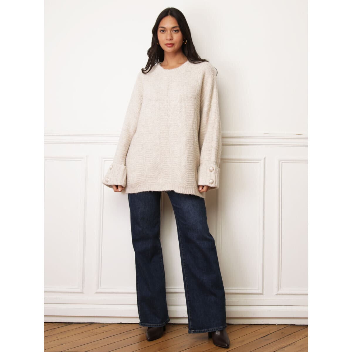 Women's Sweaters La Modeuse Beige