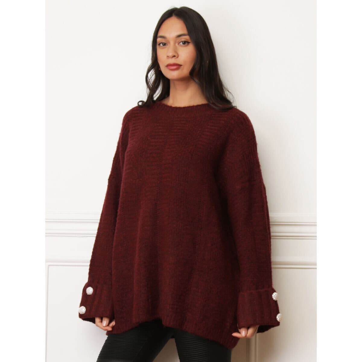 Women's Sweaters La Modeuse Bordeaux