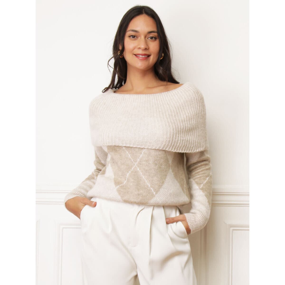 Women's Sweaters La Modeuse Beige