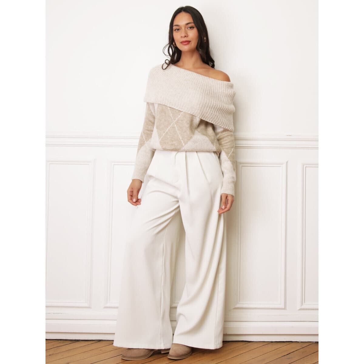 Women's Sweaters La Modeuse Beige