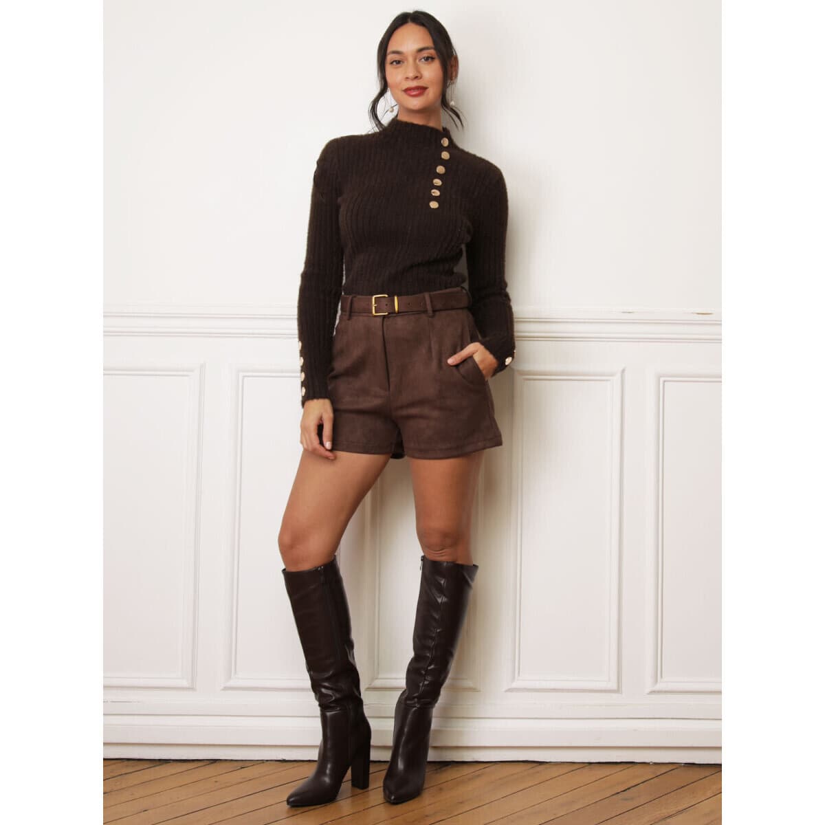 Women's Shorts La Modeuse Brown