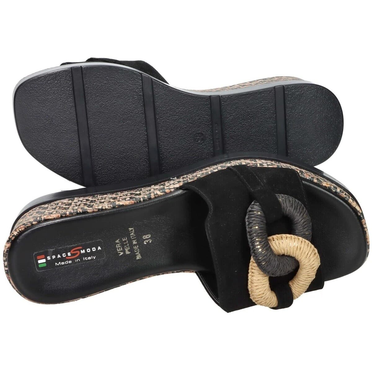 Women's Flip Flops Space Moda Black