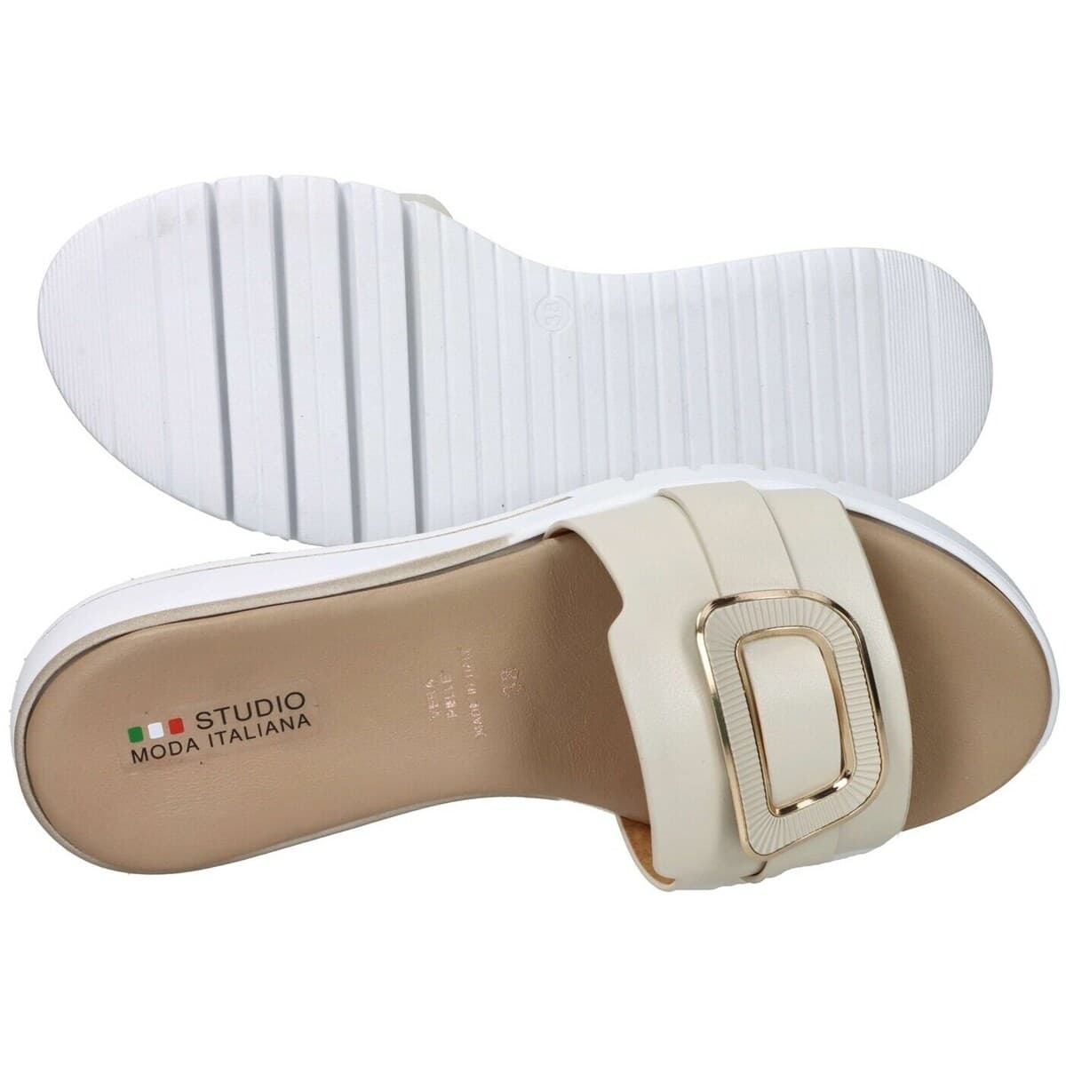 Women's Flip Flops Studio Moda Beige