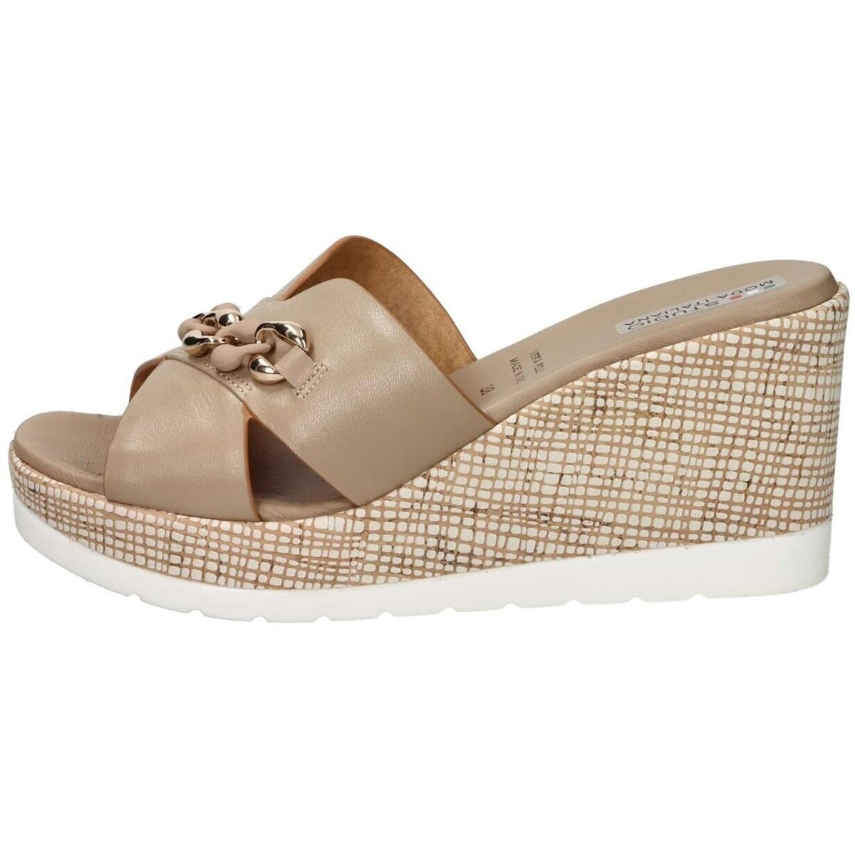 Women's Mules Studio Moda Beige