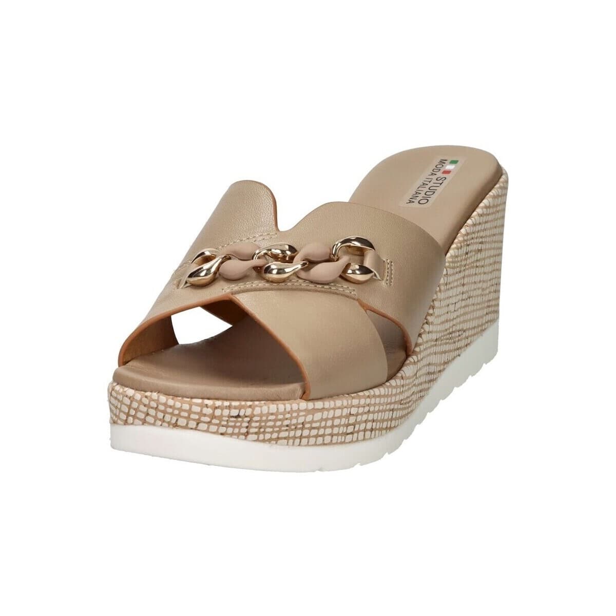 Women's Mules Studio Moda Beige