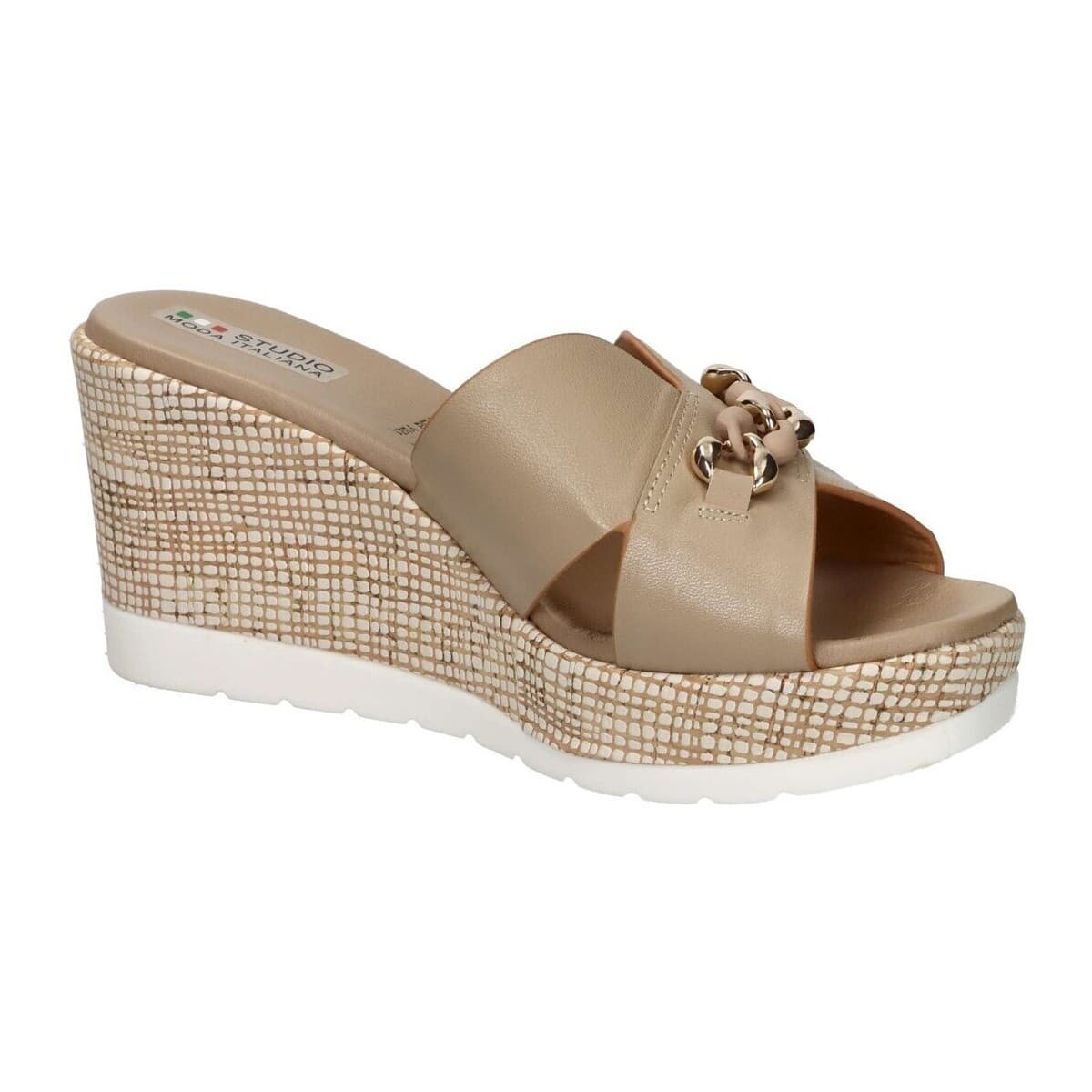 Women's Mules Studio Moda Beige