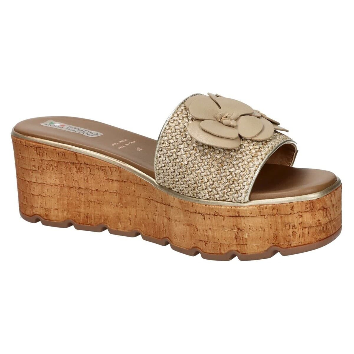 Women's Mules Studio Moda Beige