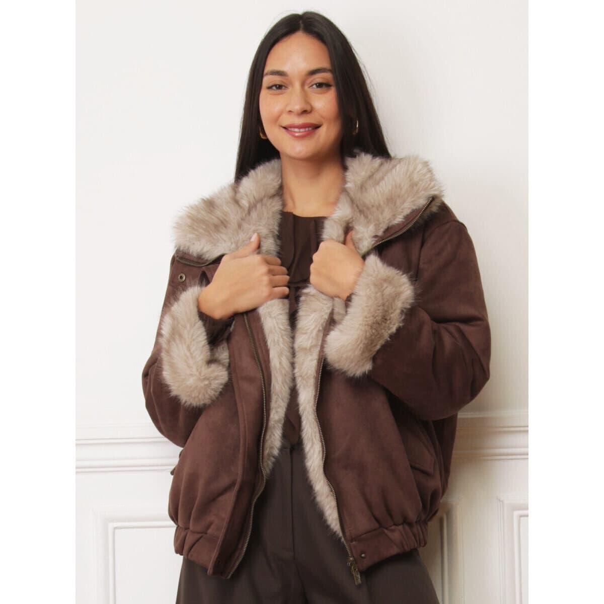 Women's Coats La Modeuse Brown