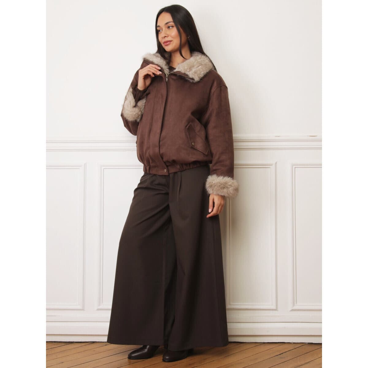 Women's Coats La Modeuse Brown