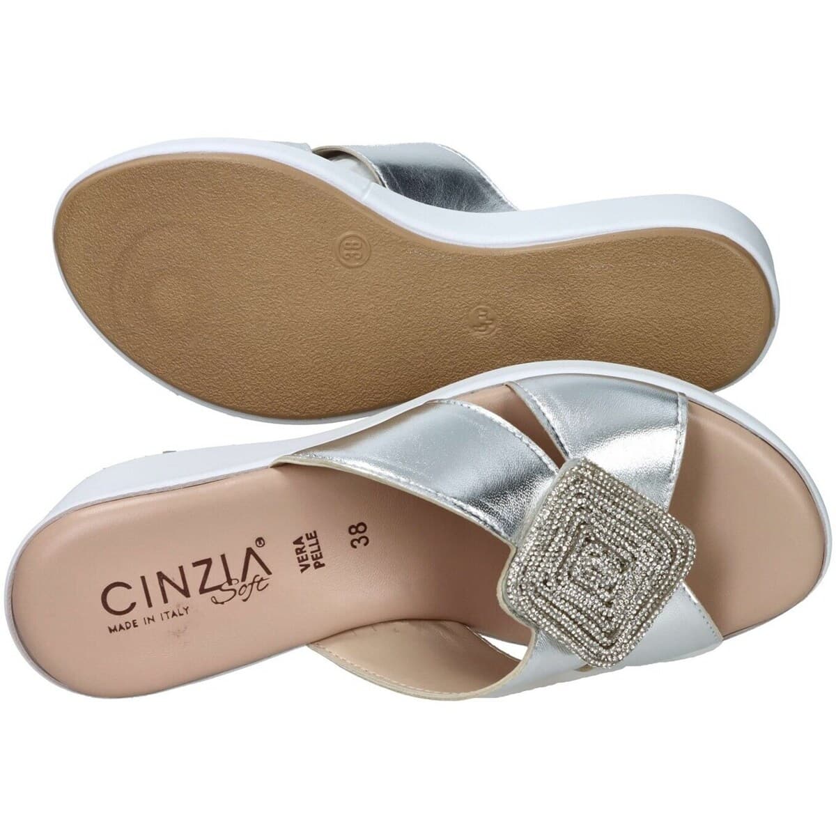 Women's Mules Cinzia Soft Silver